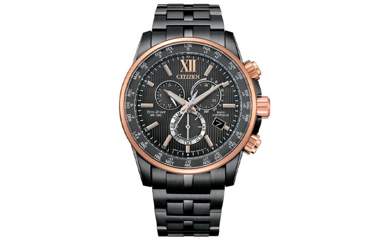 CITIZEN 200m Waterproof Light Powered Quartz Movement Stainless Steel Strap Watch Men's Watches