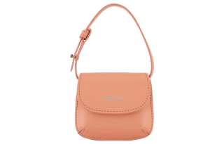 GIORGIO ARMANI Leather Charm Bag Accessory Extra Mini Women's Apricot Pink