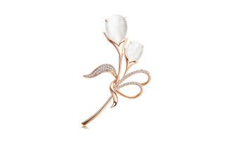 MCK Alloy Synthetic Cubic Zirconia Brooches Women's