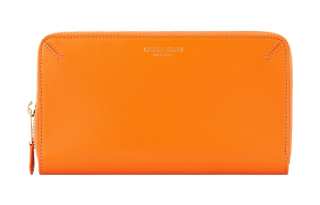GIORGIO ARMANI Bobbaine Leather Wallet Women's Orange