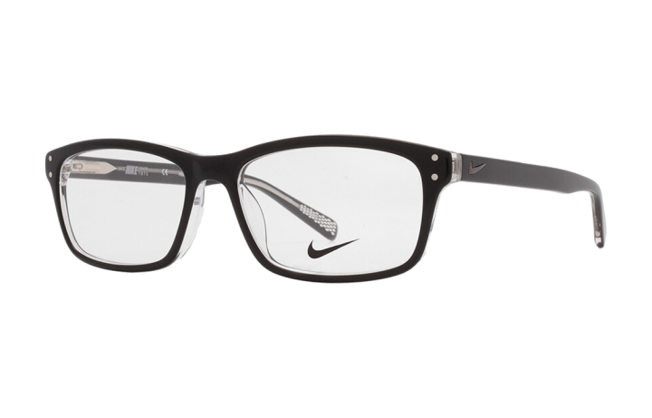 Nike Nike Acetate Irregular Shape Eyeglass Frames Men's Black
