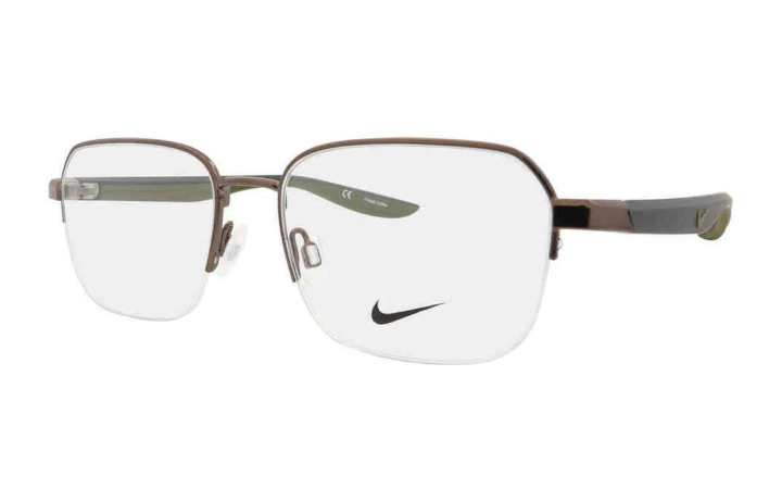 Nike Nike Metal Rectangular Eyeglass Frames Men's Black