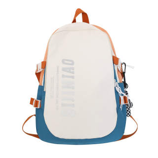 LOUIS ROYALN Nylon Backpack Unisex Gray/Black/Orange/Dark Blue/Purple