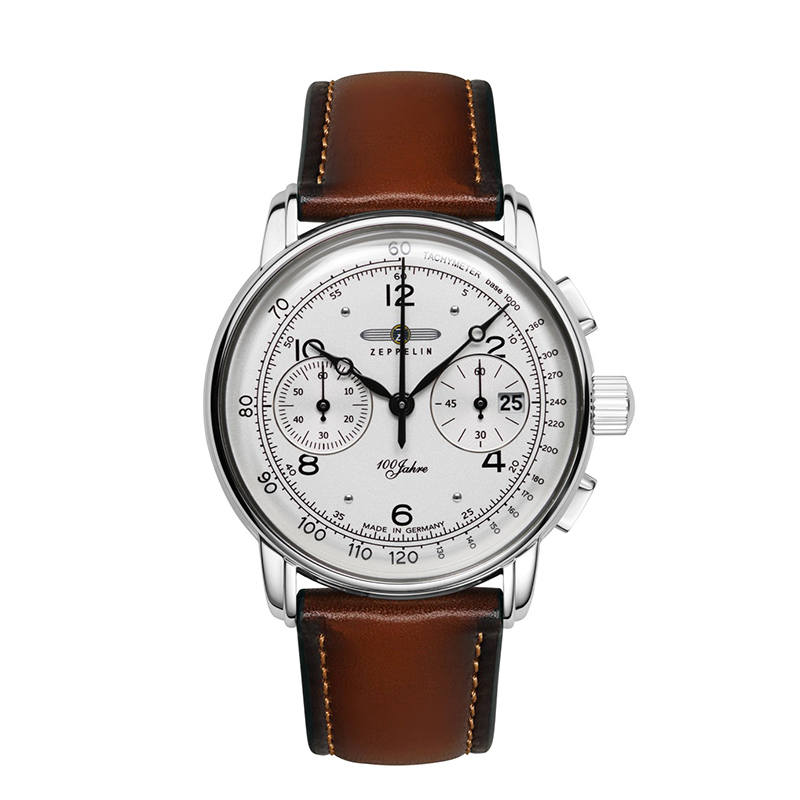 ZEPPELIN Hundred Years Collection Quartz Movement Men's Watches Wrist Watches White Dial Stainless Steel Case 8676 1