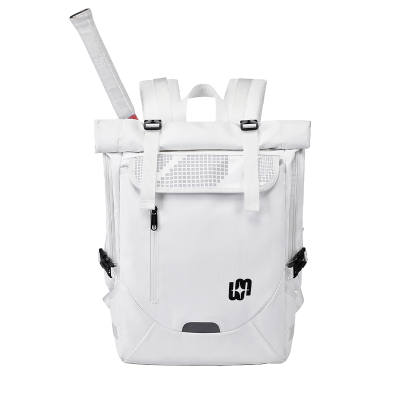 Shouldcat Polyester Tennis Bag Backpack Unisex White/Black