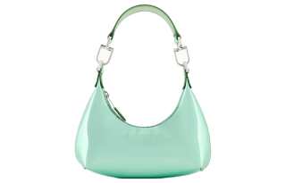 GIORGIO ARMANI ARMANI Lambskin Hobo Bag, Portable Crossbody Bag, Shoulder Bag Women's Light Green