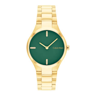 Calvin Klein CK/Calvin Klein TIMELESS Elegant Fashion Wrist Watches Quartz Movement 30mm Green Dial Women's Watch 25200333