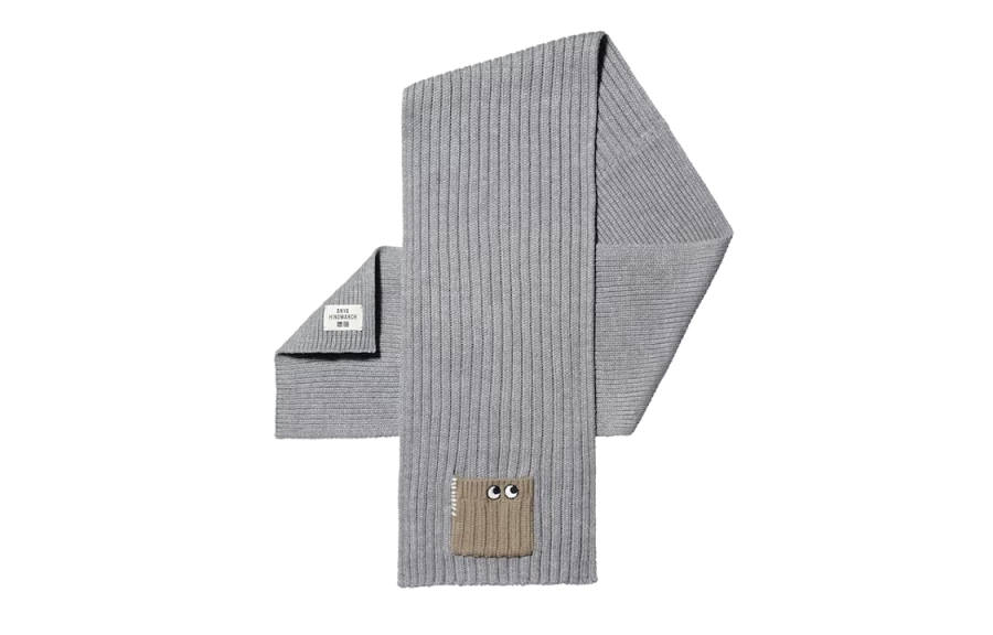 UNIQLO Knit Scarves Unisex Light Gray