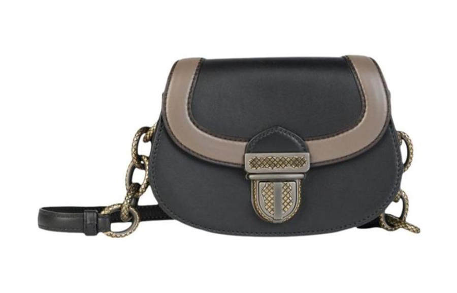 Bottega Veneta Flap Closure Leather Crossbody Bag, Shoulder Bag Women's Black