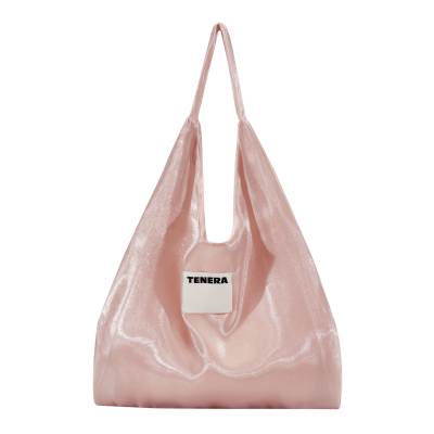 TENERA Recycled Polyester Shoulder Bag Regular Women's Pink/Ice Blue/Tea Gray/Dark Purple/Light Purple/Pearl White