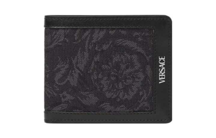 VERSACE VERSACE Barocco Polyamide Wallet Men's Black