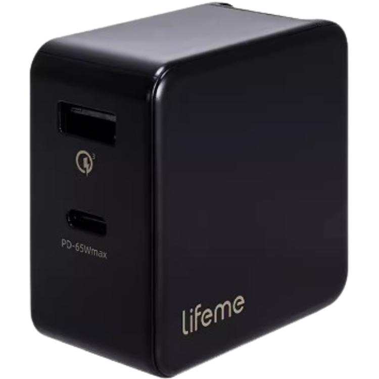 MEIZU Chargers Glamor Blue 65W GaN Dual Port Fast Charger Compatible With Apple And Android Phones And Computers Flat