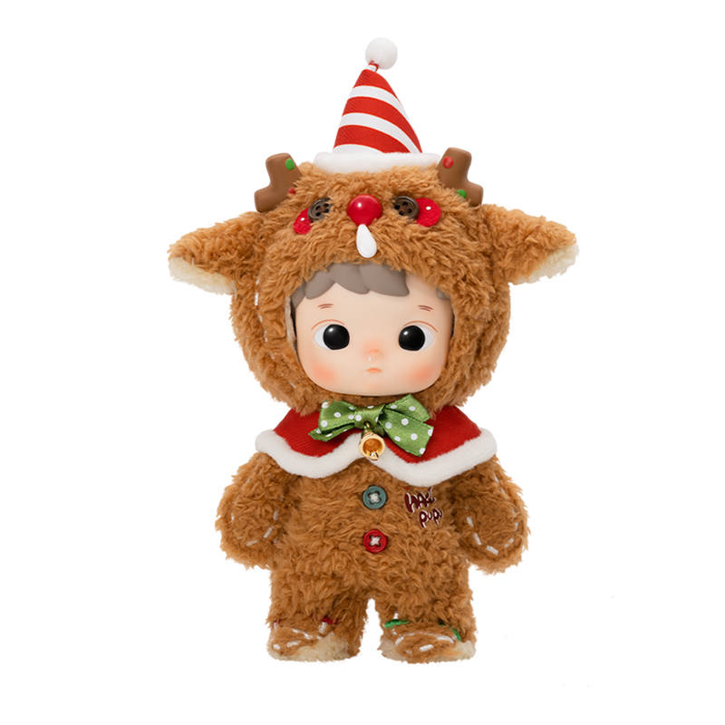 POP MART HACIPUPU Deer Gingerbread Man 2023 Christmas Limited Edition Cute Ball Jointed Dolls 17.5cm