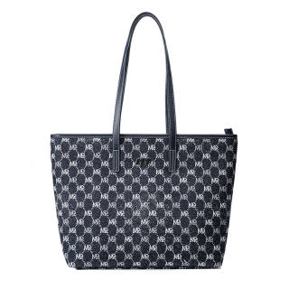 MQ Polyester Tote Bag, Shopping Bag, Underarm Bag, Shoulder Bag Women's Dark Blue