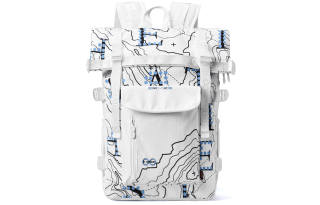 8atheist Polyester Backpack Large Unisex Iridescent White
