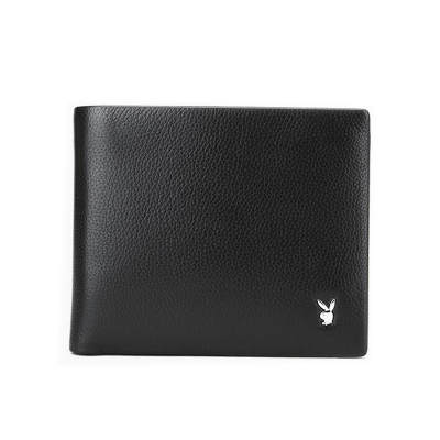 Playboy Cow Leather Wallet Men's Black