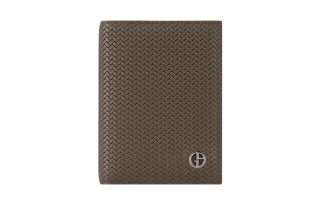 GIORGIO ARMANI ARMANI Calfskin Passport Holder Men's Brown