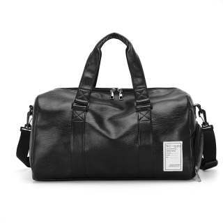 KAKAXI Pu Shoulder Bag, Crossbody Bag, Gym Bag Unisex Black