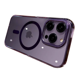 SSCP Phone Cases Supported Wireless Charging Metal Lens Magnetic Transparent Dust Resistant IPhone14proma