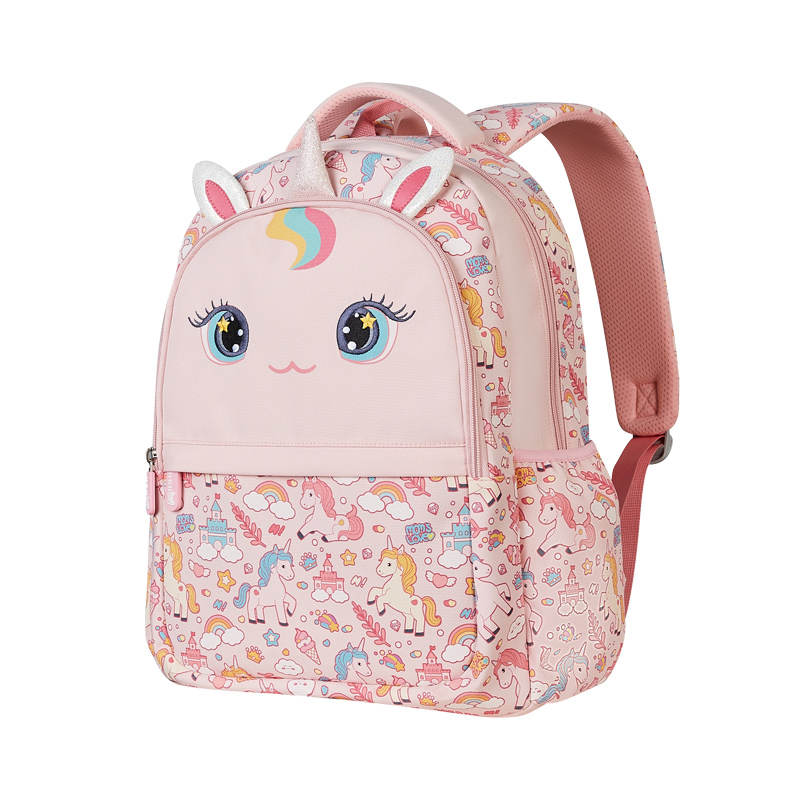 NOHOO Fabric Backpack Student Backpack Regular Kids' Angel Pink/Violet/York Blue/Chloe Gray