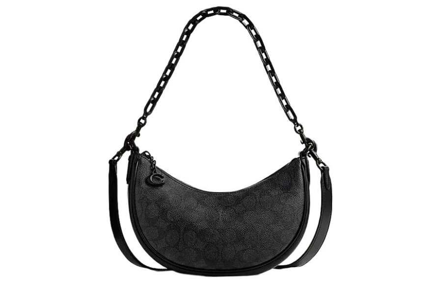 COACH Mira Artificial Leather Crescent Bag, Portable Crossbody Bag, Shoulder Bag Medium Women's