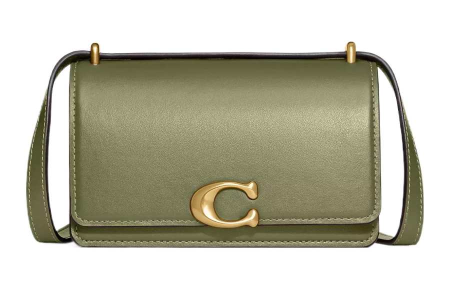 COACH Bandit Cow Leather Crossbody Bags Small Women's Moss