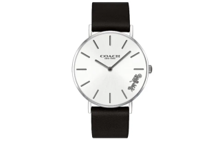 COACH Wrist Watches Quartz Movement Cow Leather Strap 36mm White Dial Women's Watch
