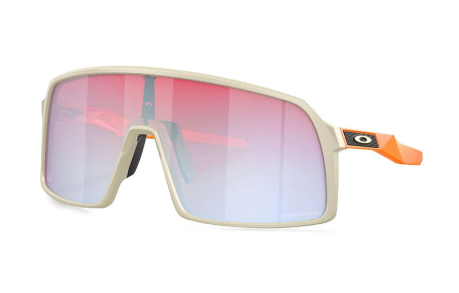 Oakley Oakley Acetate Irregular Shape Sunglasses Men's Beige