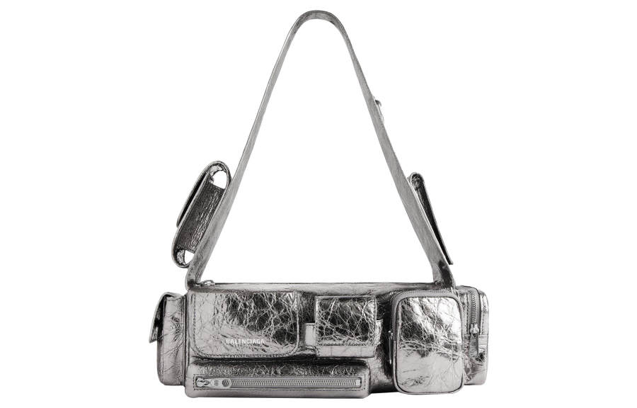 Balenciaga Women'ss Superbusy Xs Sling Bag Silver