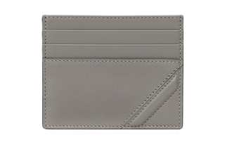 FENDI Calfskin Card Holder Men's Gray