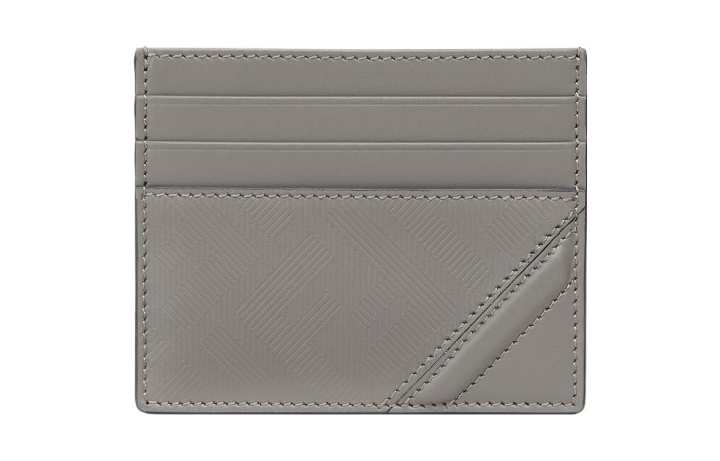 FENDI FENDI Calfskin Card Holder Men's Gray