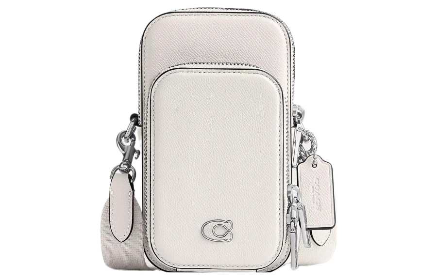 COACH Canvas With Leather Crossbody Bags Mini Women's Chalk