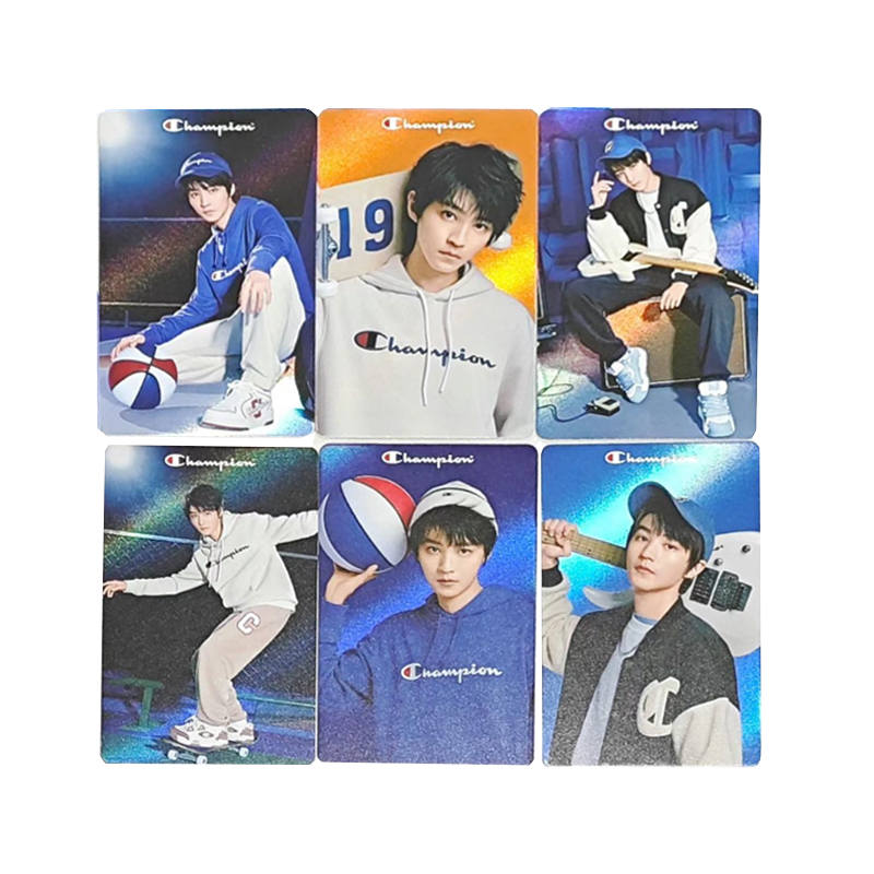 TF ENTERTAINMENT TFBOYS Karry Wang Champion Star Card Retro 24 Collectible Card Photocards 6 Pcs Unbound