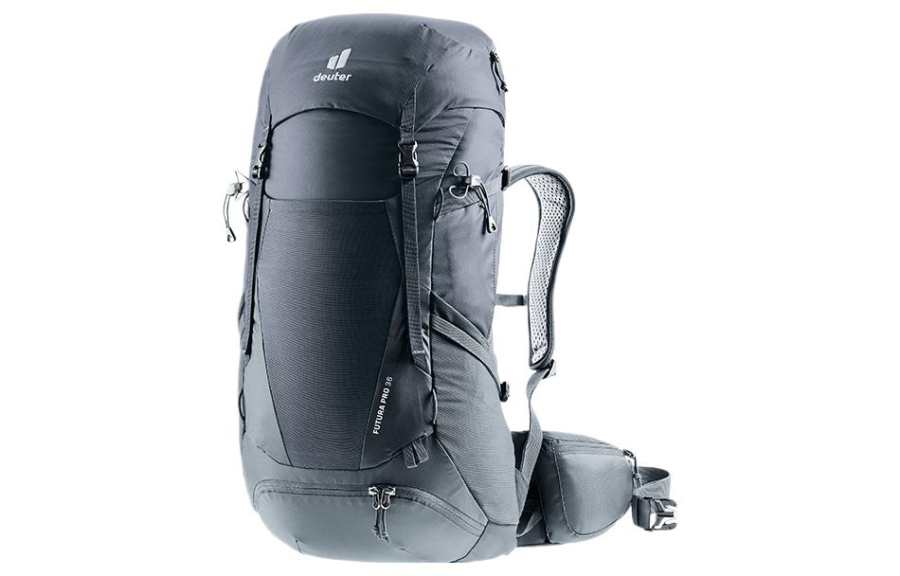 DEUTER 36L Outdoor Bags Polyamide Obsidian Black/Apricot/Atlantic Blue Men's