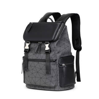 Slazenger PU Soft Leather Backpack Unisex Dark Gray