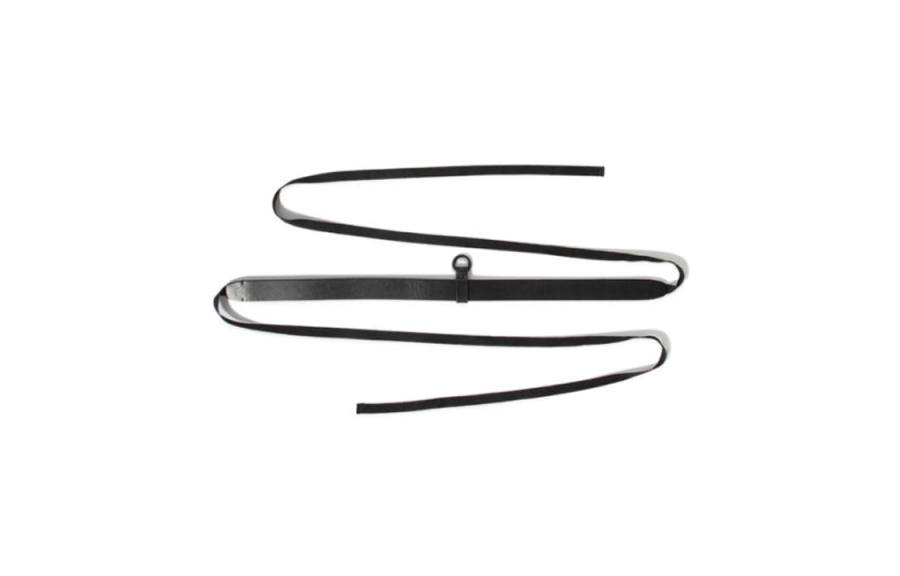 Ann Demeulemeester Emblem Decoration Leather Belts Women's Black