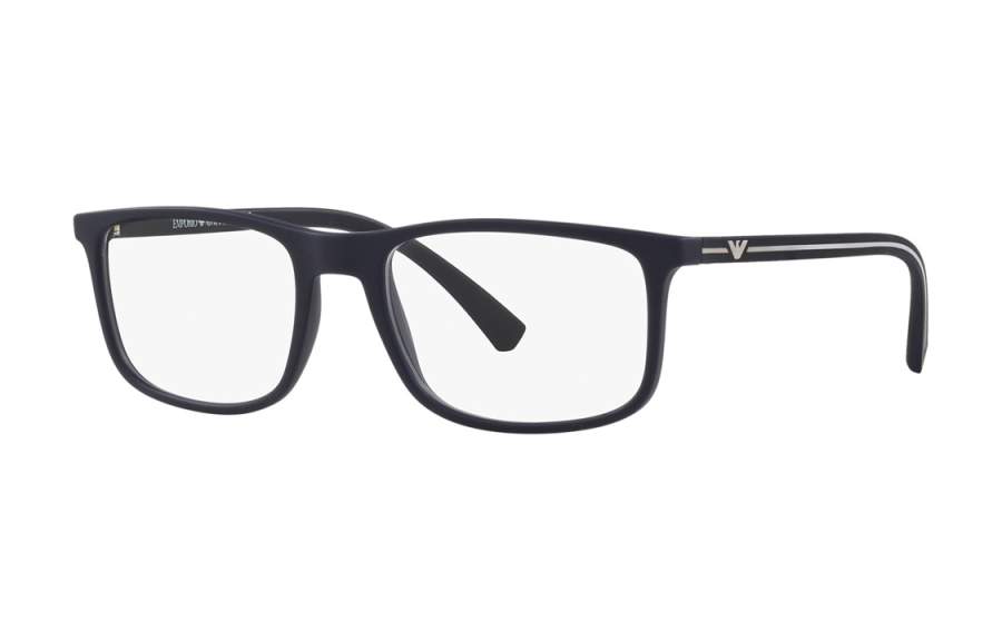 EMPORIO ARMANI Plastic Square Eyeglass Frames Men's Black