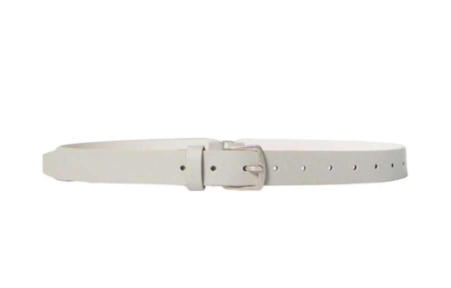 Ann Demeulemeester Solid Color Pin Buckle Leather Belts Women's White Width 2.5CM