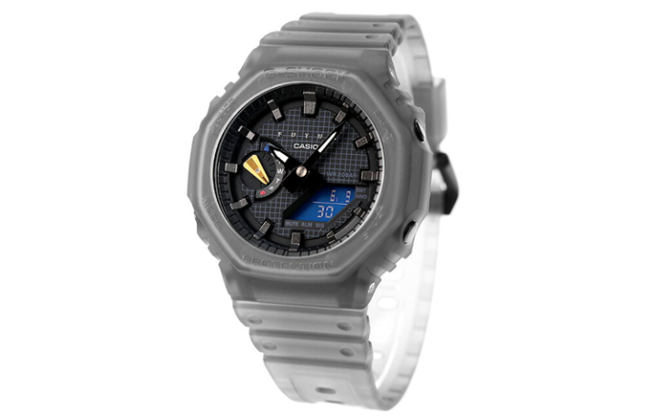 CASIO CASIO Unisex Liquid Crystal/Analog Dual Display Series Black Watch GA-2100FT8A-DR