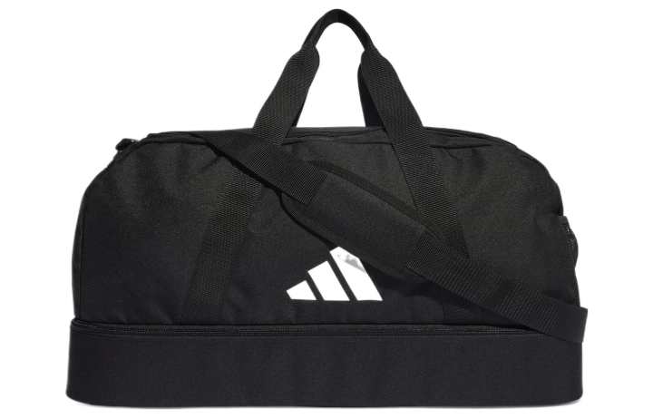 Adidas Adidas Recycled Polyester Plain Weave Fabric Handbag Medium Unisex Black & White