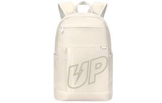 TURN UP Polyester Laptop Bag Backpack Unisex Ecru