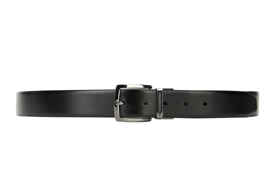 EMPORIO ARMANI Logo Engraved Buckle Belt