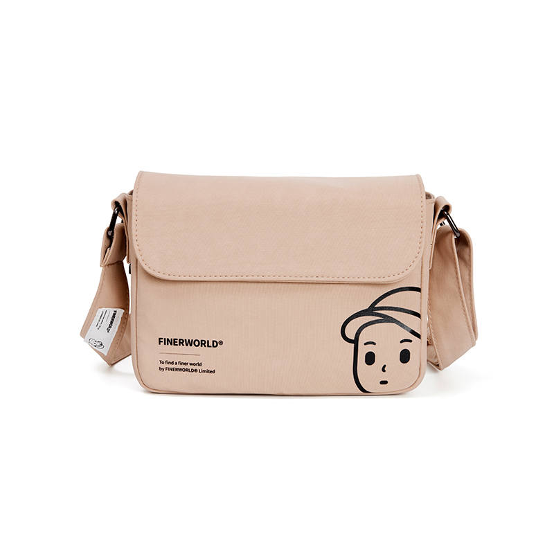 Finerworld Nylon Messenger Bag, Crossbody Bag Regular Unisex Solid Color