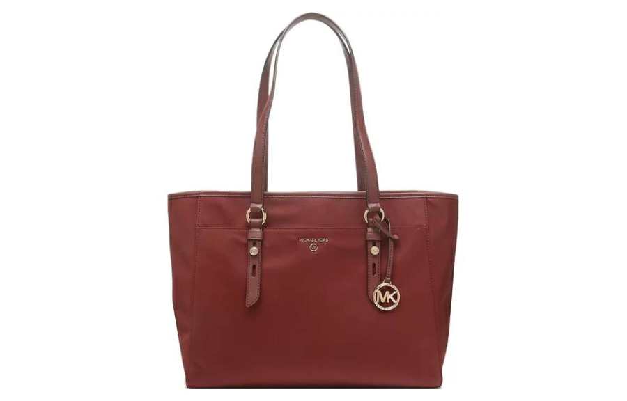 MICHAEL KORS Nylon Tote Bag, Shopping Bag, Shoulder Bag, Handbag Women's Red