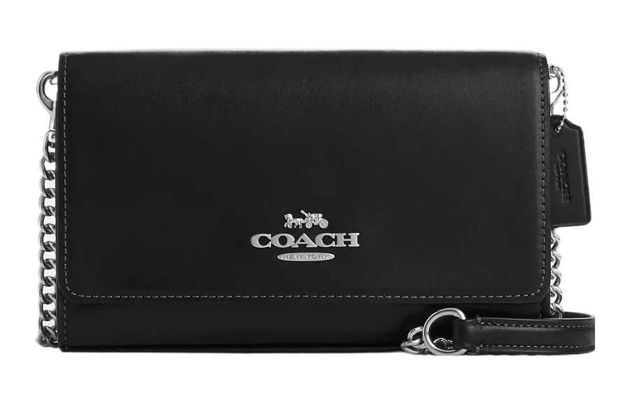 COACH Refined Calfskin Envelope Bag, Shoulder Bag, Crossbody Bag Small Women's