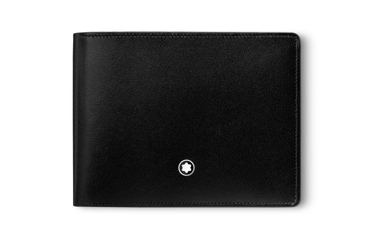 MONTBLANC Meisterstuck Grain Cow Leather Card Holder, Wallet Men's Black