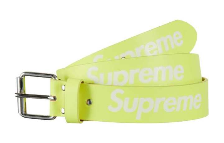 Supreme Supreme Repeat leather "Flourescent Yellow" belt