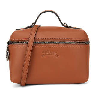 LONGCHAMP Le Pliage Xtra Cow Leather Handbag Mini Women's Cognac Brandy