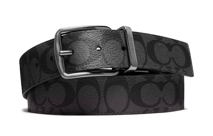 COACH COACH Double-Sided Pin Buckle Belt Men's Black