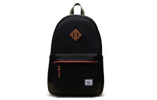 Herschel Recycled Material Backpack Regular Unisex Black & Ivy Green